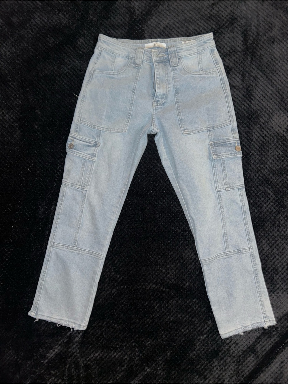 KanCan Light Blue Denim Cargo Jeans
